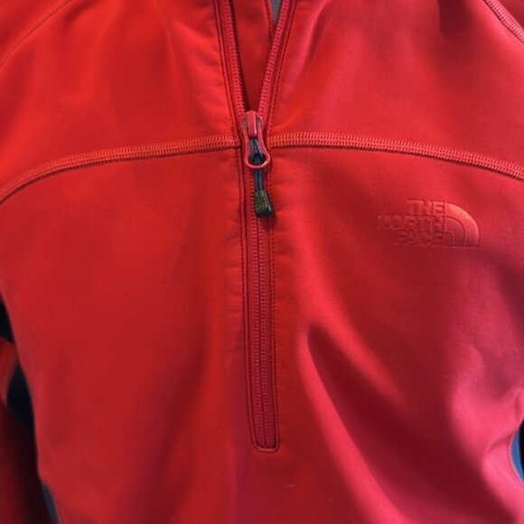 The North Face Men’s Red and Black quarter zip Jacket - Picture 3 of 8